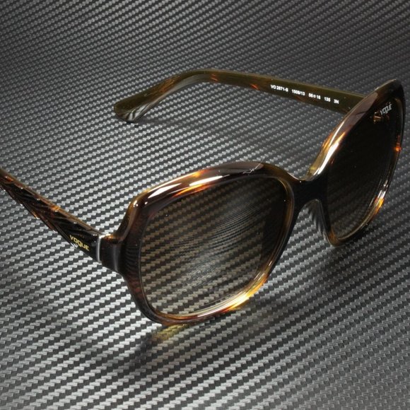 Vogue Women\'s Striped Dark Havana Sunglasses! main image 4